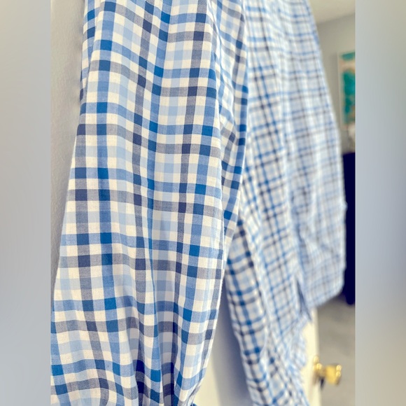 New Vineyard Vines Kids’ Gingham Long Sleeve Button Up Shirt. Blue. Size XL - Picture 4 of 5